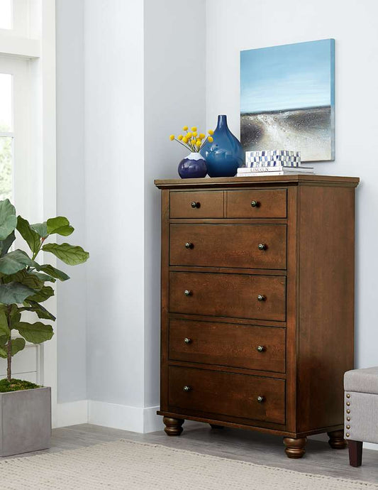 Emery Park - Cambridge Chest in Brown Cherry Finish - ICB-456-BCH-5 veiw 2