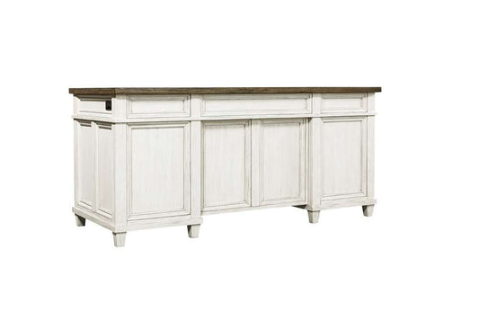Emery Park - Caraway 66in Executive Desk in Aged Ivory Finish - I248-303-1 veiw 2