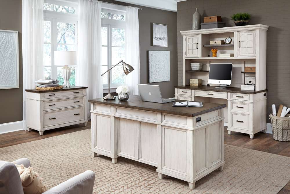 Emery Park - Caraway Credenza Desk in Aged Ivory Finish - I248-316-1 veiw 7