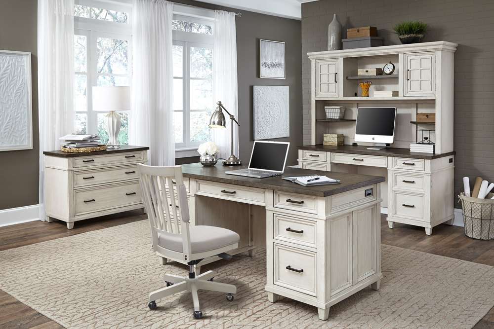 Emery Park - Caraway Office Chair in Aged Ivory Finish - I248-366-1 veiw 8