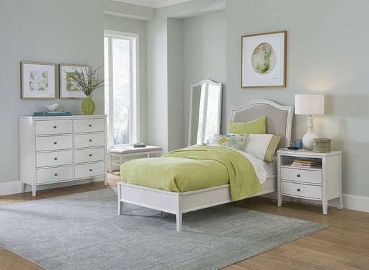 Emery Park - Charlotte Full Upholstered Bed in White Finish veiw 2