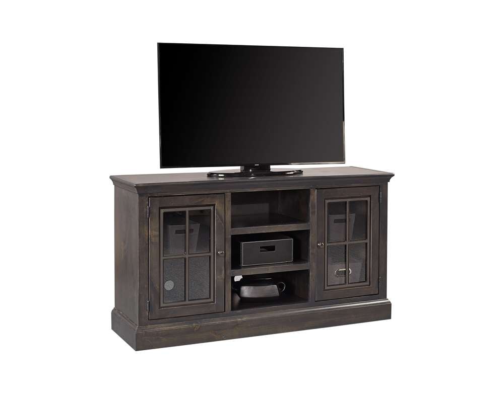 Emery Park - Churchill 59in Console w/ 2 Doors in Ghost Black Finish - DR1230-GHT veiw 1
