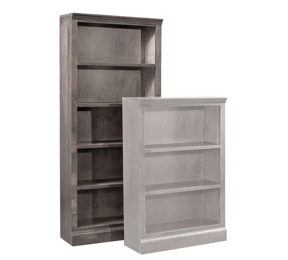 Emery Park - Churchill 72in Bookcase w/ 4 fixed shelves in Smokey Grey Finish - DR3472-GRY veiw 1