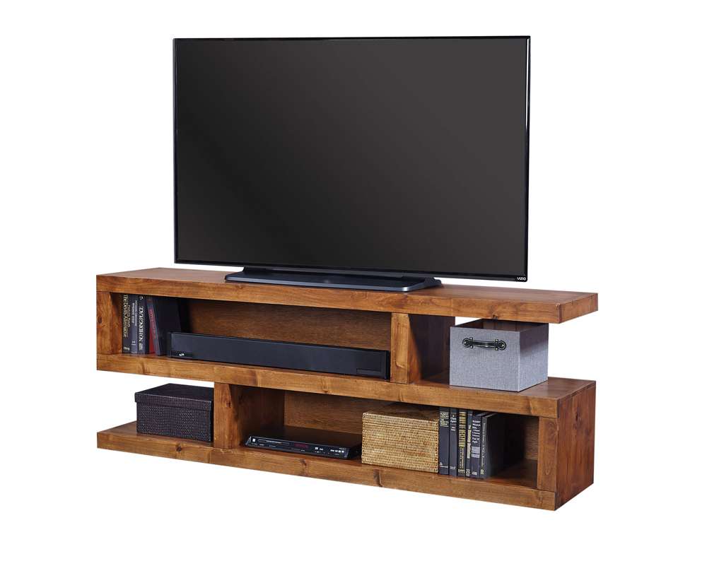 Emery Park - Contemporary Alder 74in Open S Console in Fruitwood Finish - DL1075-FRT veiw 1
