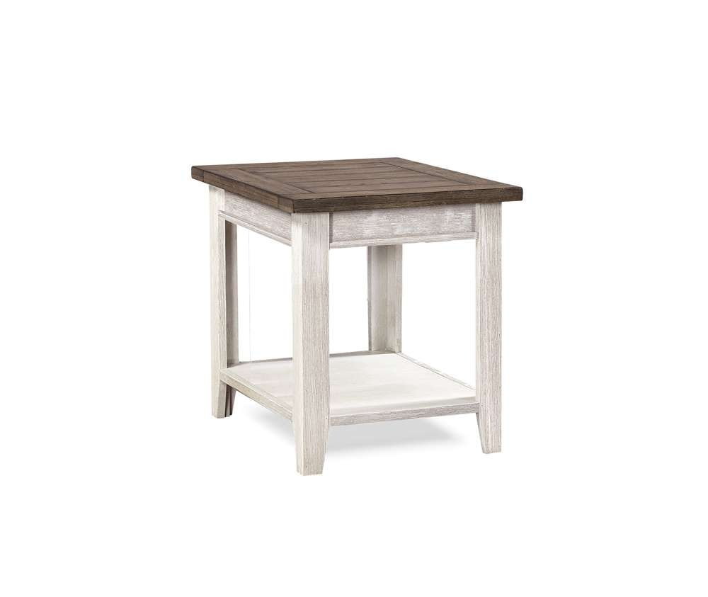 Emery Park - Eastport End Table in Drifted White Finish - WME914-DWT veiw 1