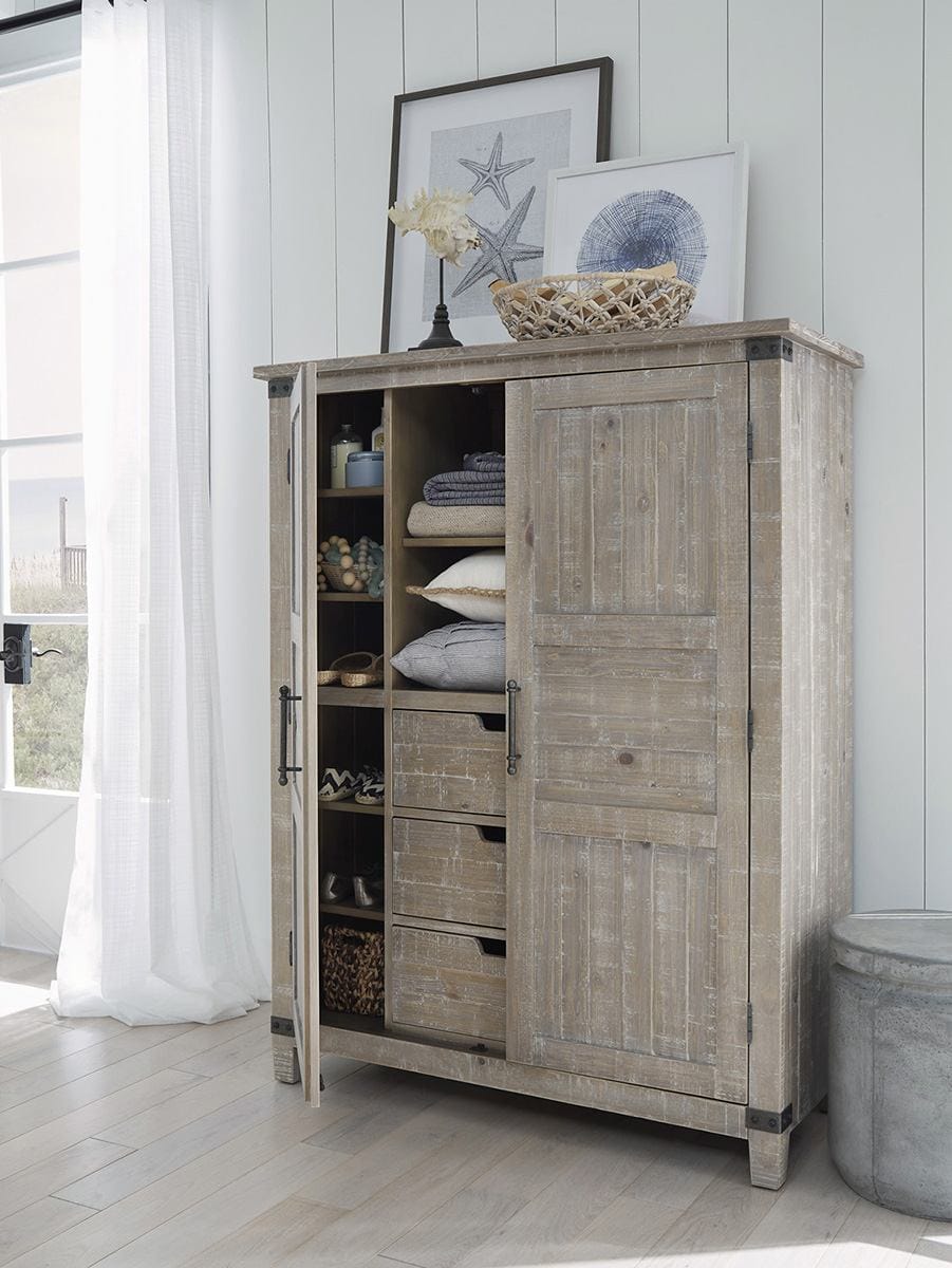 Emery Park - Foundry Door Chest in Weathered Stone Finish - I349-457-WST view 4