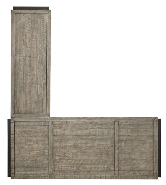 Emery Park - Grayson L-Shaped Desk in Cinder Grey Finish veiw 2