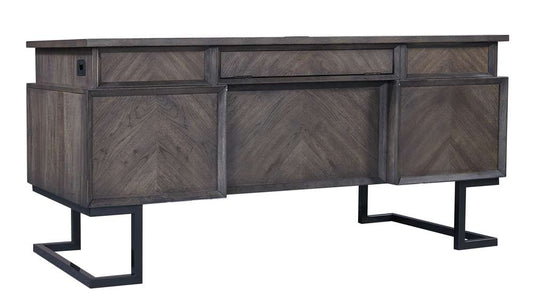 Emery Park - Harper Point 66in Executive Desk in Fossil Finish - IHP-304-FSL veiw 2