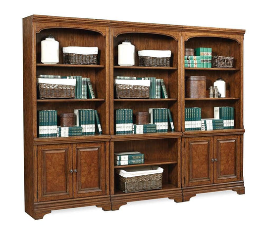 Emery Park - Hawthorne Door Bookcase in Carmel Brown Finish - I26-332-1 veiw 2