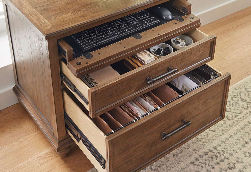 Emery Park - Hensley Workstation Combo File in Honey Finish - I3002-378 veiw 3