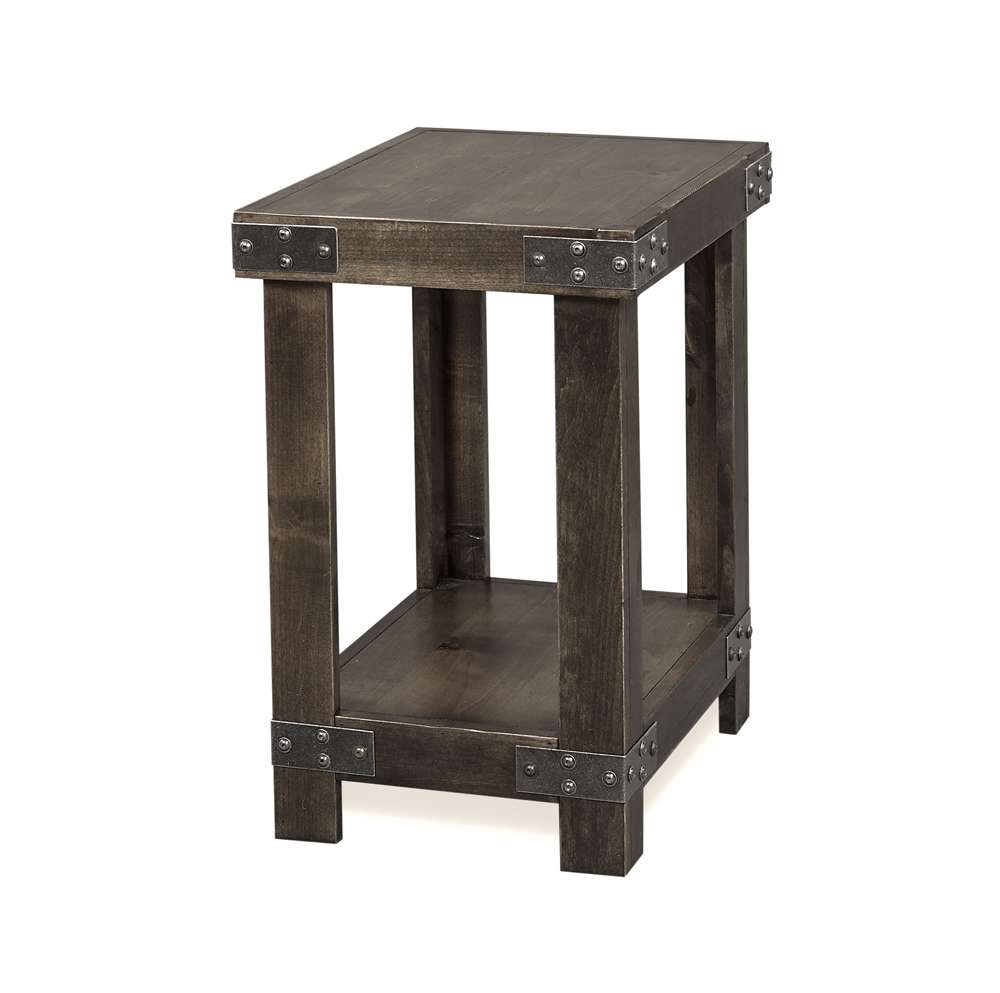 Emery Park - Industrial Chairside Table in Ghost Black Finish - DN913-GHT veiw 1