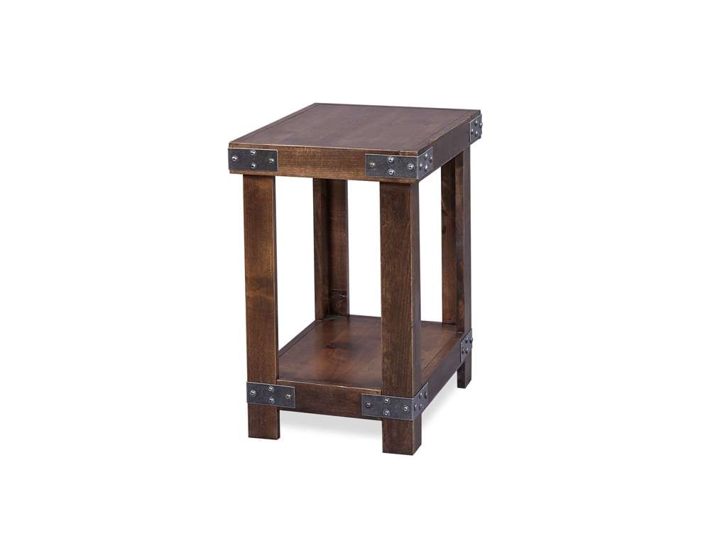 Emery Park - Industrial Chairside Table in Tobacco Finish - DN913-TOB veiw 1