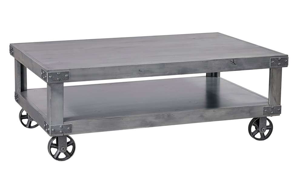 Emery Park - Industrial Cocktail Table in Smokey Grey Finish - DN910-GRY veiw 1
