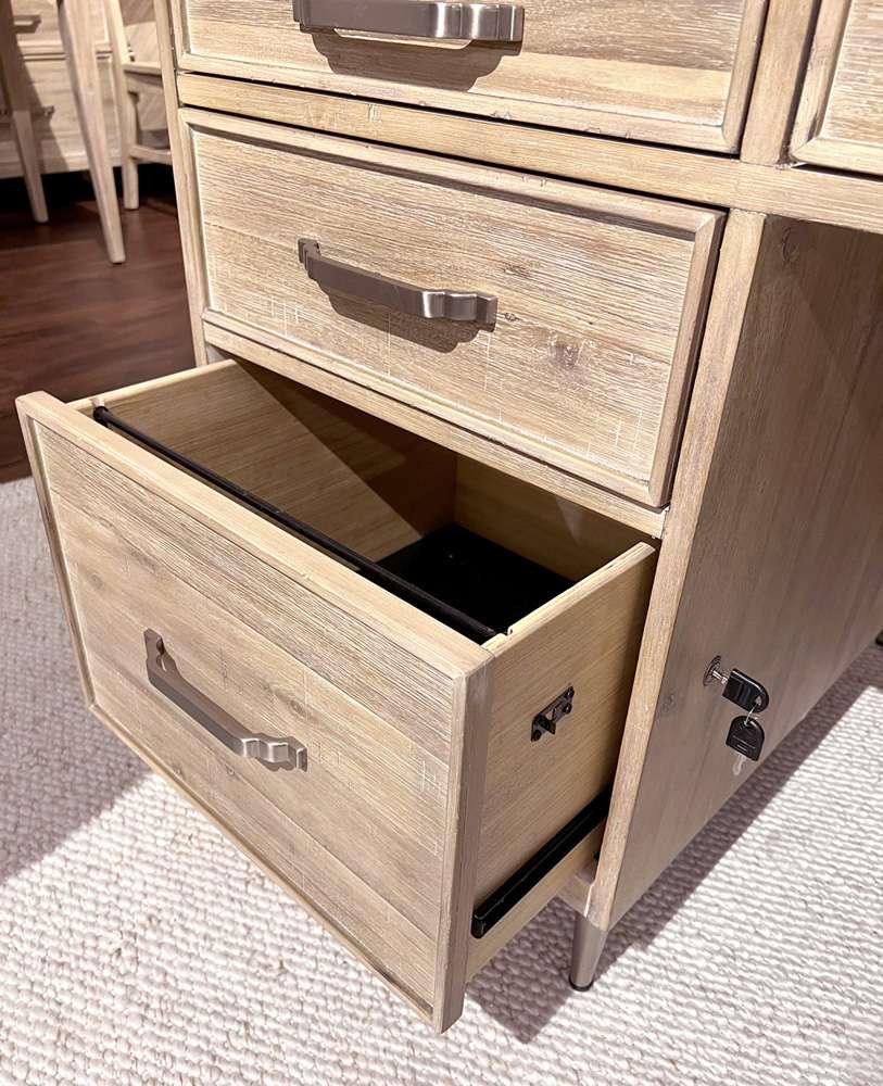 Emery Park - Maddox 66in Executive Desk in Biscotti Finish - I644-303 veiw 4