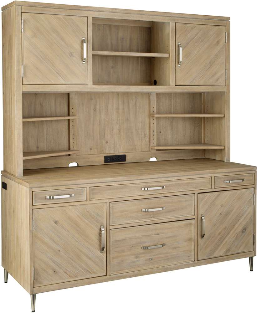 Emery Park - Maddox Credenza Desk & Hutch in Biscotti Finish view 1