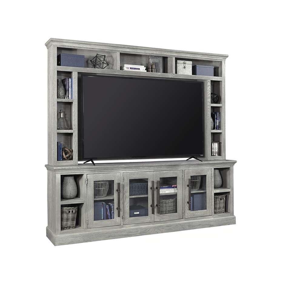 Emery Park - Manchester 97in Console & Hutch in Heather Grey Finish
