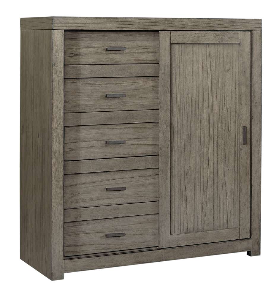 Emery Park - Modern Loft Sliding Door Chest in Greystone Finish - IML-457-GRY