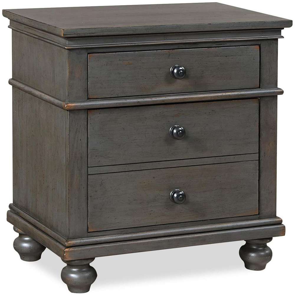 Emery Park - Oxford 2 Drawer NS in Peppercorn Finish - I07-450-PEP-1