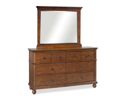 Emery Park - Oxford Landscape Mirror in Whiskey Brown Finish - I07-462-WBR veiw 2