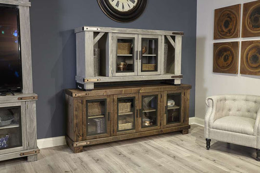 Emery Park - Sawyer 64in Console w/ 2 Doors in Lighthouse Grey Finish - WMO1240-LGH view 2