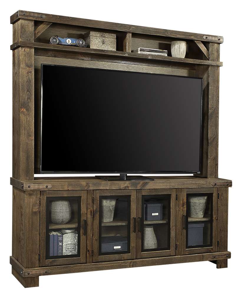 Emery Park - Sawyer 78in Console and Hutch in Brindle Finish