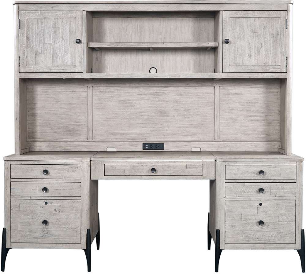 Emery Park - Zane Credenza & Hutch in Parchment Finish veiw 1
