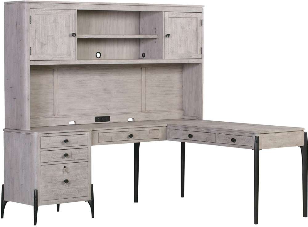 Emery Park - Zane Modular Desk in Parchment Finish veiw 1