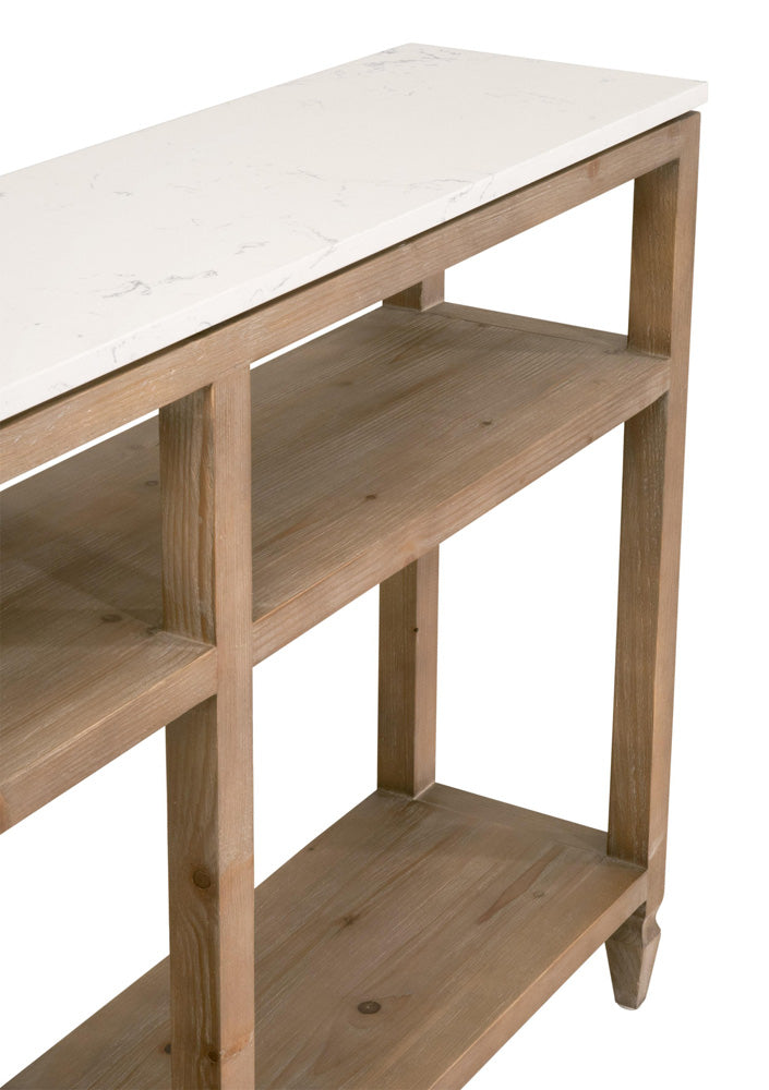 Essentials For Living - Bella Antique Emerie Narrow Console Table - 8016-N.SGRY-PNE/WHTQ view 5