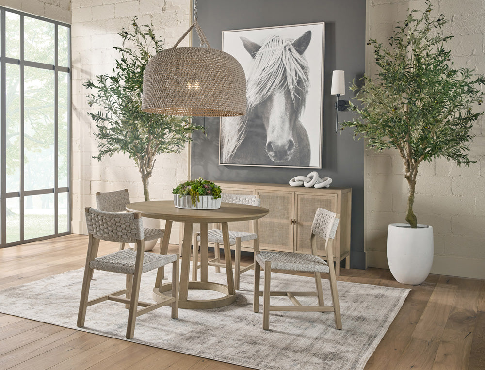 Essentials For Living - Bella Antique Reeves 48" Round Dining Table - 8010.SGRY-OAK view 12