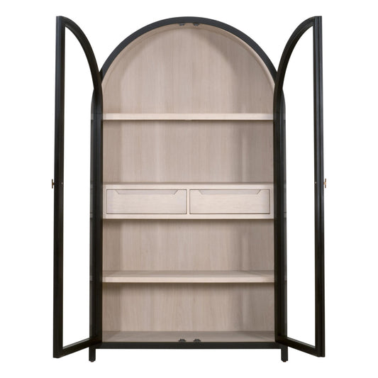Essentials For Living - Bella Antique Toulouse Display Cabinet - 8110.BLK-BIR/NO view 2