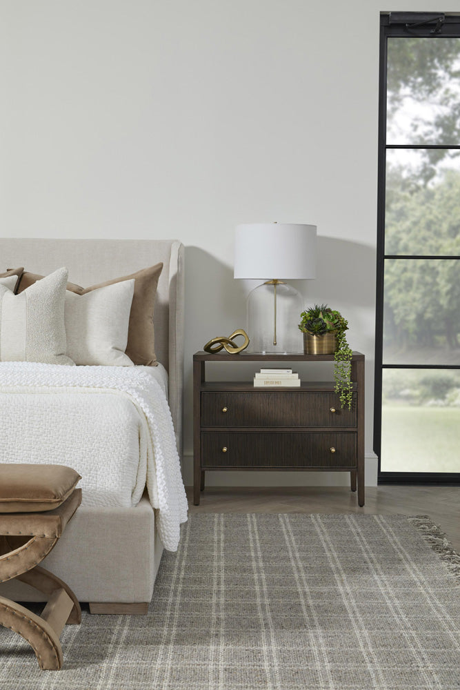 Essentials For Living - Bronze Bay Highland Open Shelf 2-Drawer Nightstand - 5257.DB-OAK view 12