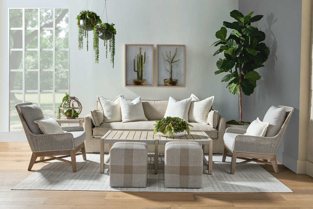 Essentials For Living - Stitch & Hand - Dining & Bedroom Thea Outdoor 90" Taper Arm Slipcover Sofa - 6726-3.ATWN view 12