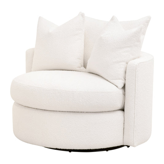 Essentials For Living - Stitch & Hand - Upholstery Lourne Petite Swivel Sofa Chair - 6644-P.BOU-SNO view 2