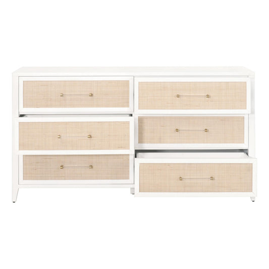 Essentials For Living - Traditions Holland 6-Drawer Double Dresser - 6148.WHT/NAT view 2