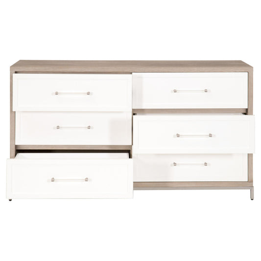Essentials For Living - Traditions Wrenn 6-Drawer Double Dresser - 6140.NG/WHT-BSTL_CLOSEOUT view 2