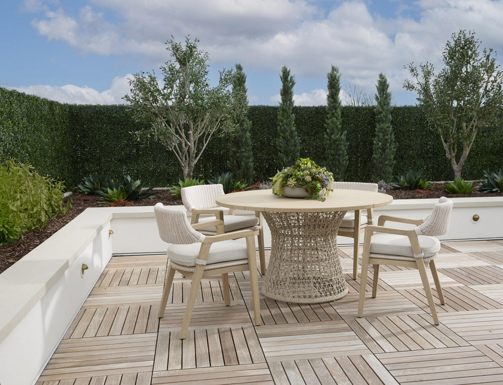 Essentials For Living - Woven - Outdoor Knit Outdoor 54" Round Dining Table - 6891.OAT/W-ET view 7