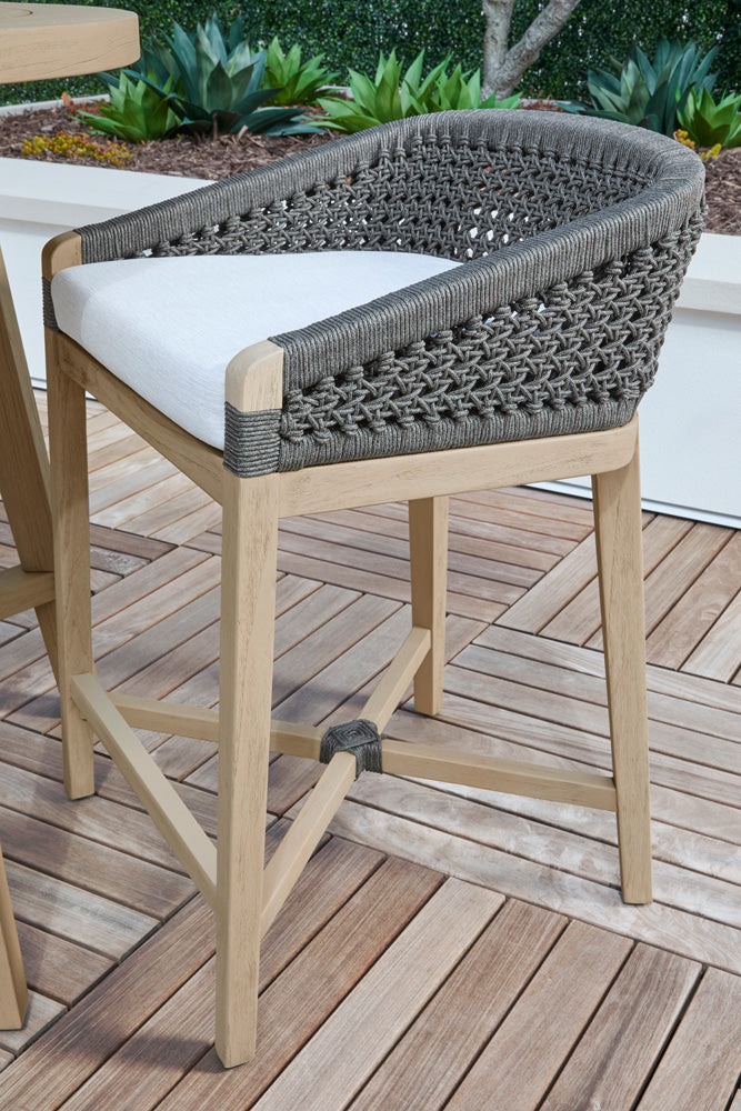 Essentials For Living - Woven - Outdoor Montecito Outdoor Counter Stool - 6795CS.ANT/WHT/W-ET view 12