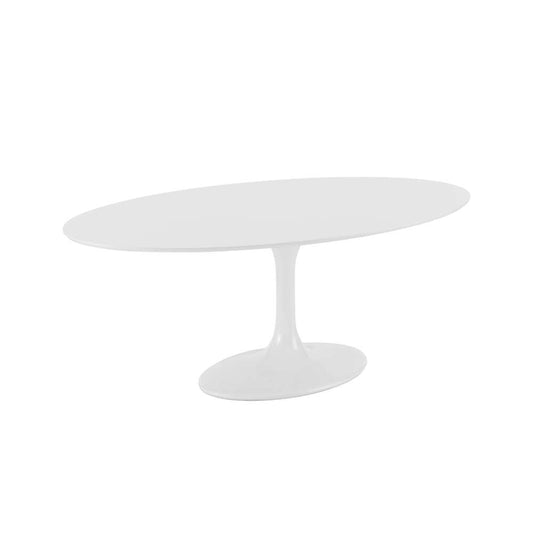 Euro Style - Astrid 79in Oval Table in White - 90280WHT-KIT veiw 2