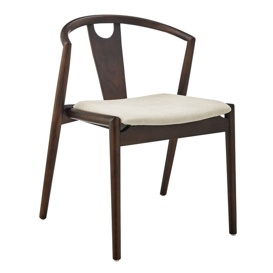 Euro Style - Blanche Fabric Side Chair, Natural/Dark Walnut - 91015-NAT veiw 2