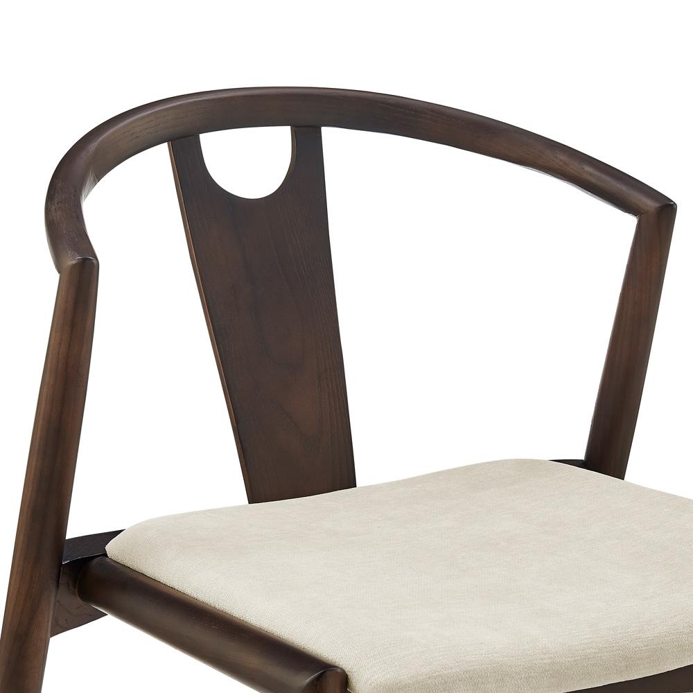 Euro Style - Blanche Fabric Side Chair, Natural/Dark Walnut - 91015-NAT veiw 6