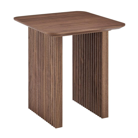 Euro Style - Caden 20inW Square Side Table, Walnut - 19766-WAL veiw 2