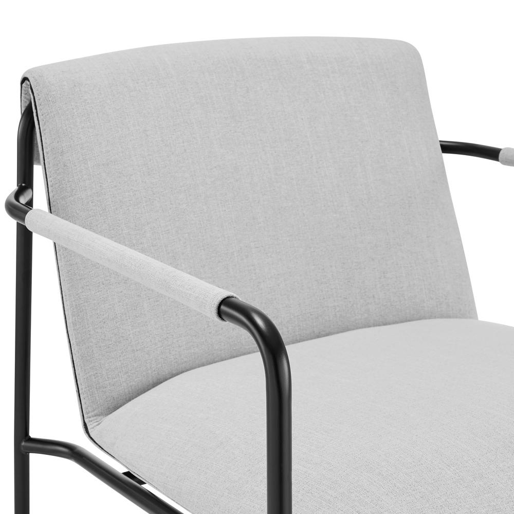 Euro Style - Ludvig Lounge Chair, Light Gray/Black - 80080LTGRY veiw 6