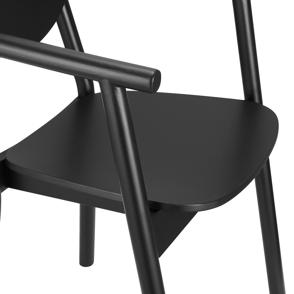 Euro Style - Octavio Wood Armchair, Black - 39224-BLK veiw 6