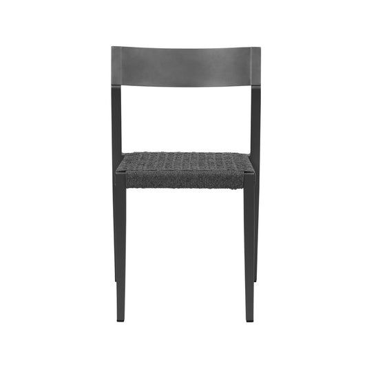 Euro Style - Ronan Stackable Outdoor Side Chairs, Gray - Set of 2 - 90586-GRY veiw 2