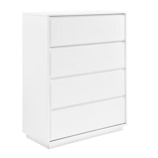 Euro Style - Tresero 38inW 4-Drawer Chest, High Gloss White - 90652WHT-KIT veiw 2