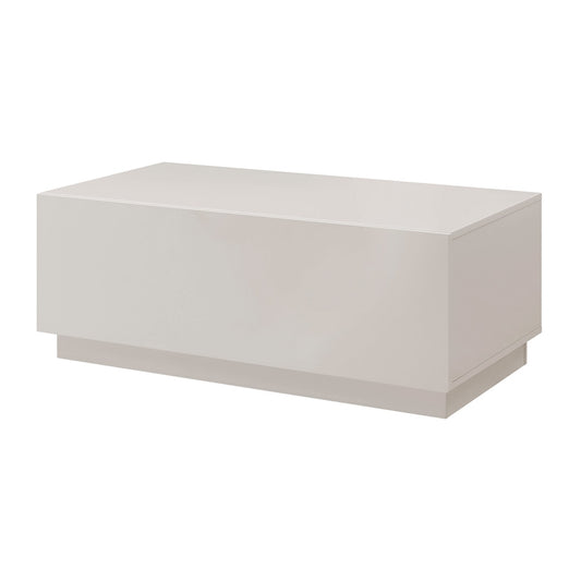 Euro Style - Tresero 47inW Coffee Table, High Gloss Warm Gray - 90651-WMGRY veiw 2