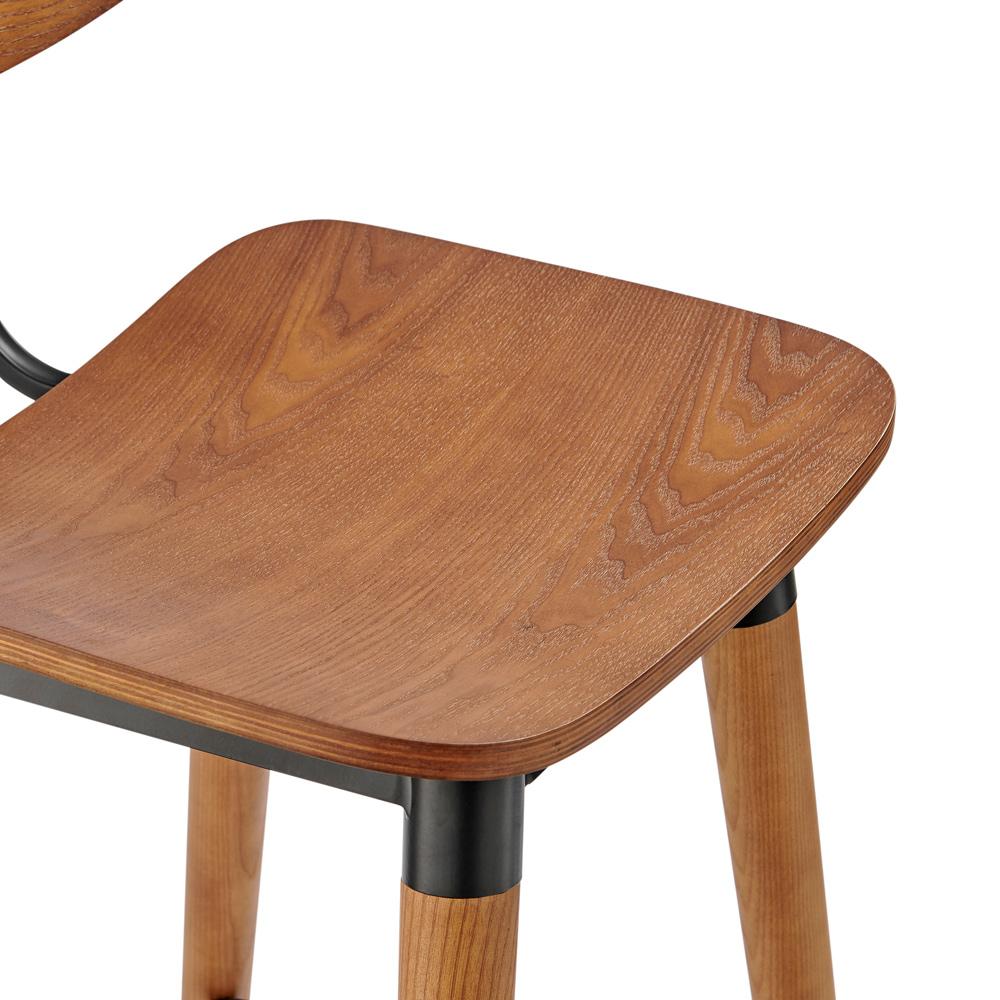 Euro Style - Vega Wood Counter Stool, Walnut/Matte Black - 91054-WAL veiw 6