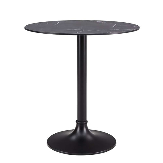 Euro Style - Jannie 30in Bistro Table in Black with Black Column and Base - 90409BLK-KIT veiw 2