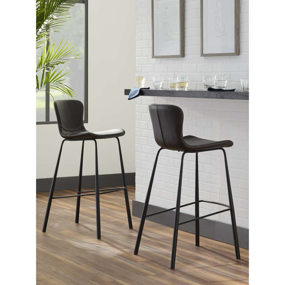 Euro Style - Melody Bar Stool in Dark Gray (Set of 2) - 30514DKGRY veiw 8