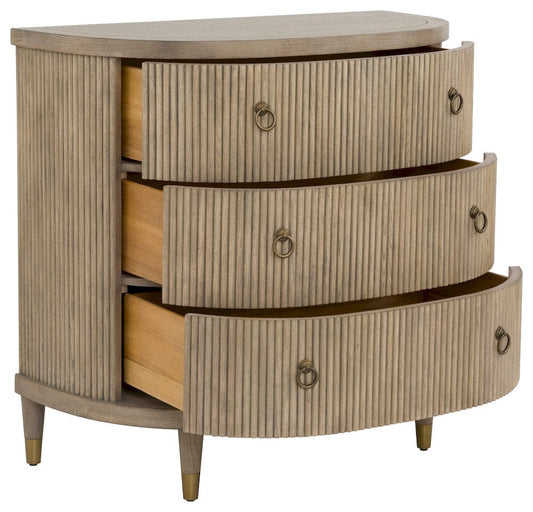 Fairfield Chair Company - Everett Three Drawer Demilune Chest, Biscotti - 8030-AC view 2